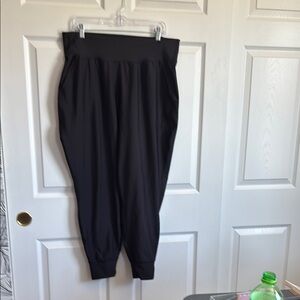 Old Navy Black Joggers High-Waisted Tapered